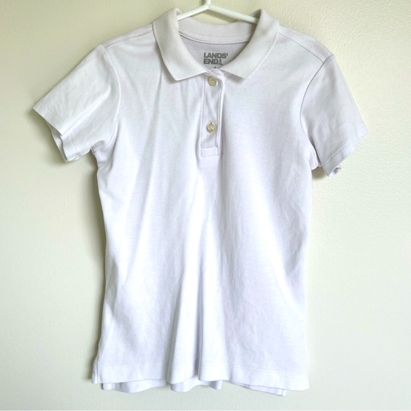 Lands End School Uniform White Polo - Picture 1 of 3